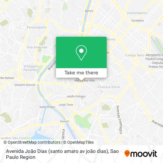 Mapa Avenida João Dias (santo amaro av joão dias)