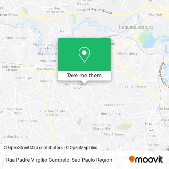 Mapa Rua Padre Virgílio Campelo