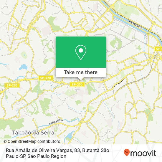 Rua Amália de Oliveira Vargas, 83, Butantã São Paulo-SP map