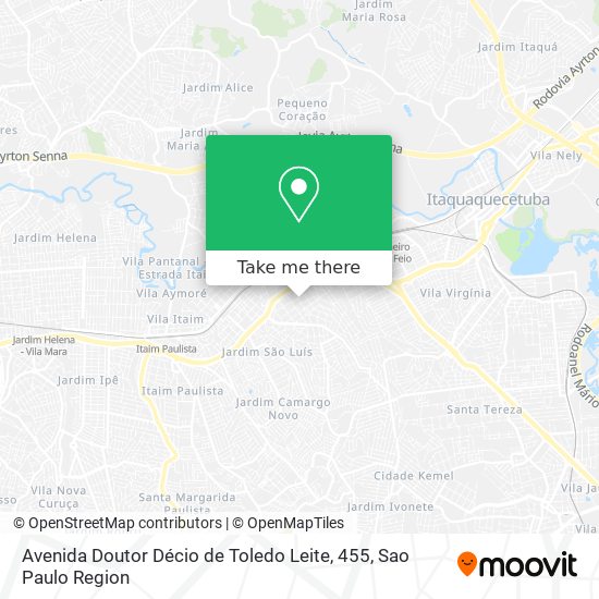 Avenida Doutor Décio de Toledo Leite, 455 map