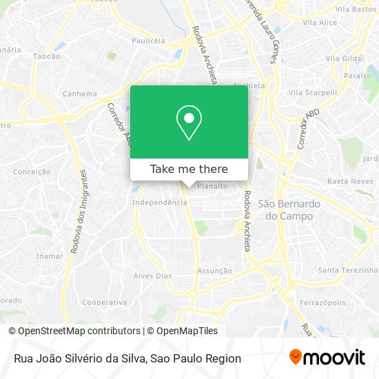 Mapa Rua João Silvério da Silva
