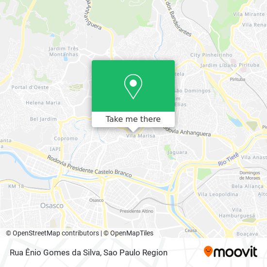 Mapa Rua Ênio Gomes da Silva