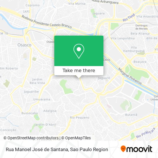 Mapa Rua Manoel José de Santana