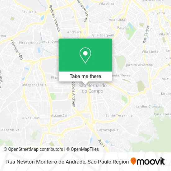 Rua Newton Monteiro de Andrade map