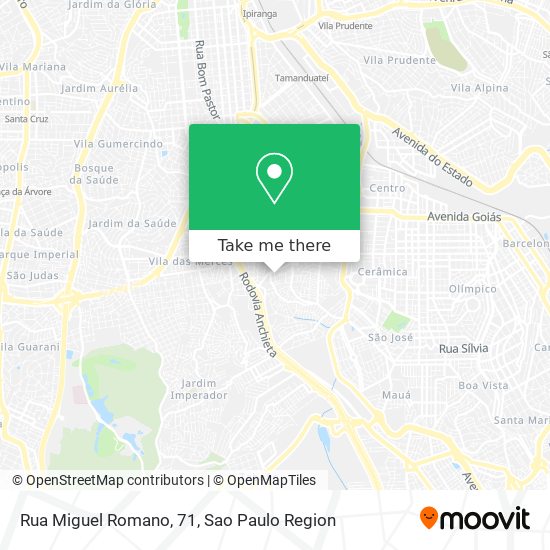 Mapa Rua Miguel Romano, 71