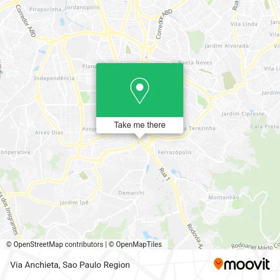 Via Anchieta map