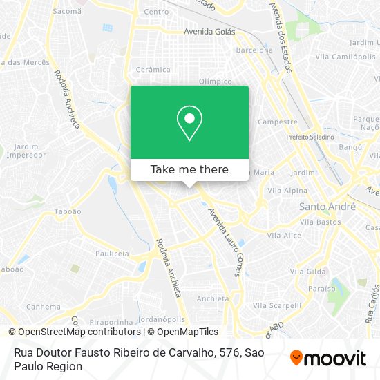 Rua Doutor Fausto Ribeiro de Carvalho, 576 map