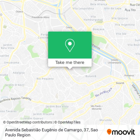 Avenida Sebastião Eugênio de Camargo, 37 map