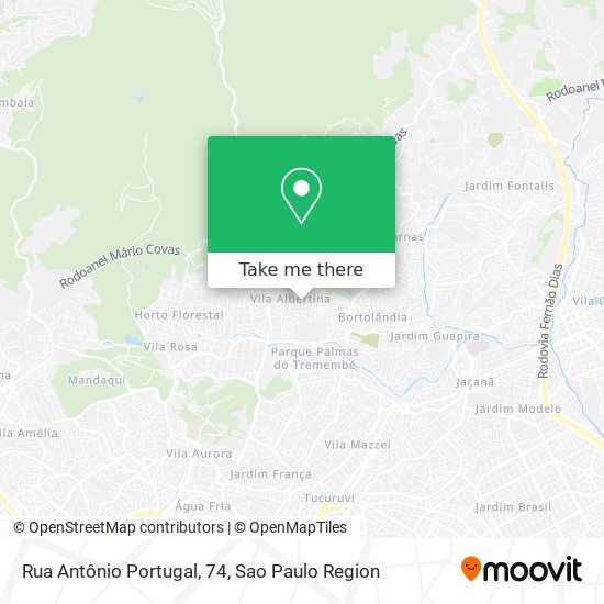 Mapa Rua Antônio Portugal, 74