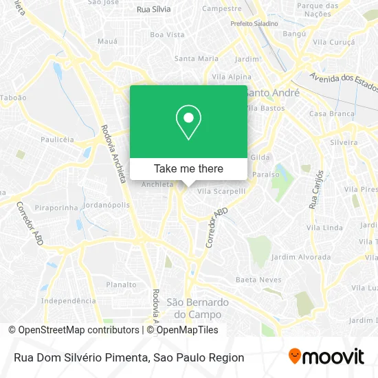 Rua Dom Silvério Pimenta map
