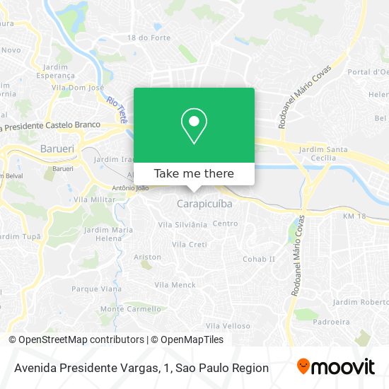 Avenida Presidente Vargas, 1 map