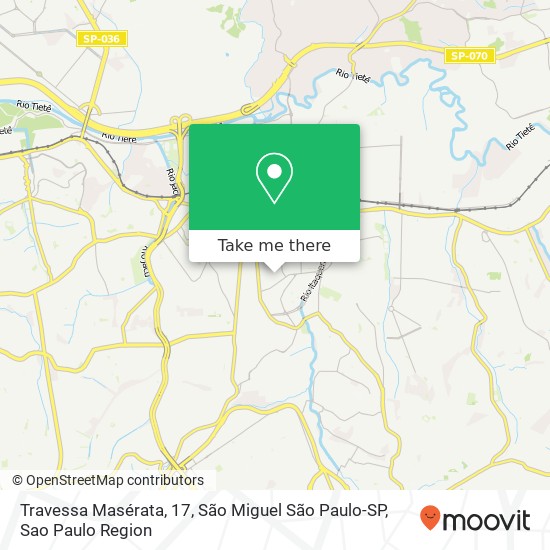 Travessa Masérata, 17, São Miguel São Paulo-SP map