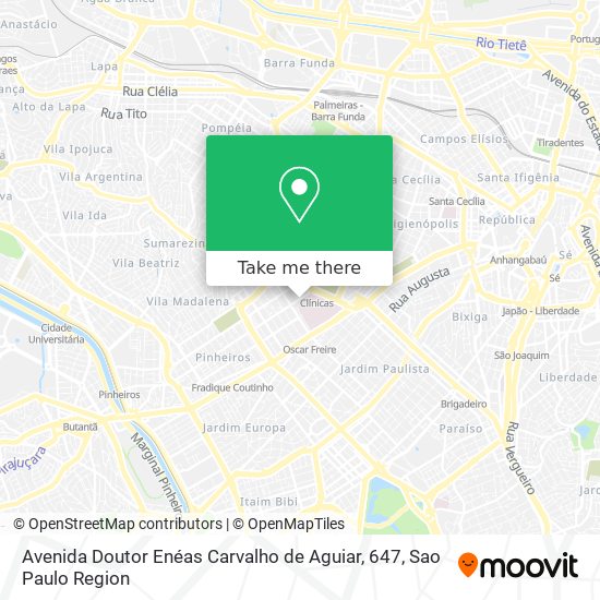 Mapa Avenida Doutor Enéas Carvalho de Aguiar, 647