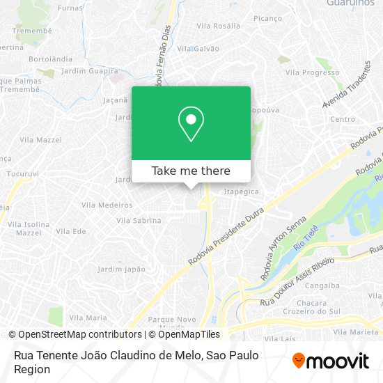 Rua Tenente João Claudino de Melo map