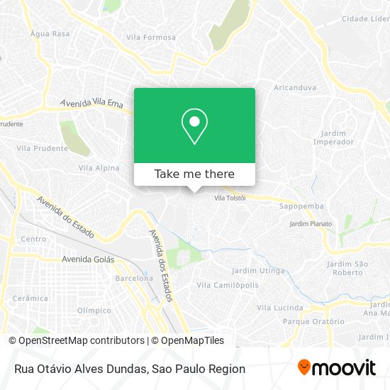 Mapa Rua Otávio Alves Dundas