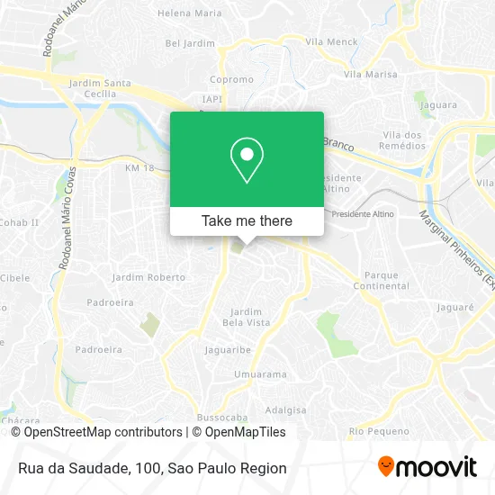 Rua da Saudade, 100 map
