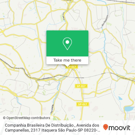 Companhia Brasileira De Distribuição., Avenida dos Campanellas, 2317 Itaquera São Paulo-SP 08220-831 map