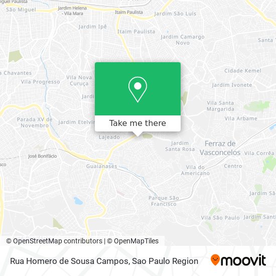 Mapa Rua Homero de Sousa Campos