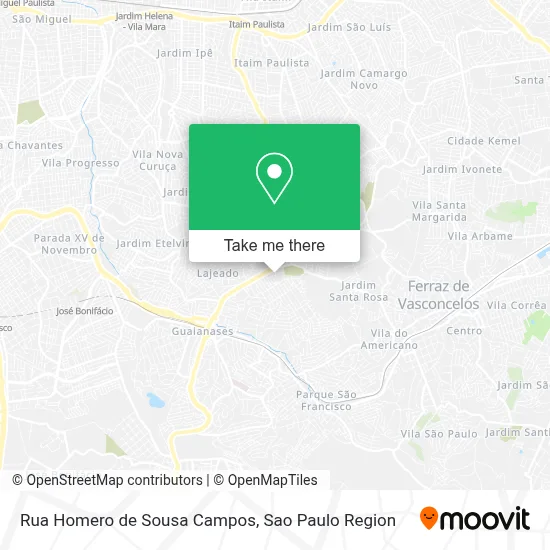 Rua Homero de Sousa Campos map