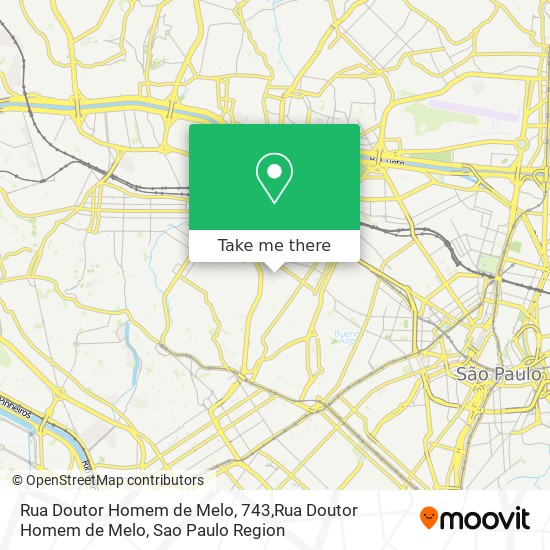 Mapa Rua Doutor Homem de Melo, 743,Rua Doutor Homem de Melo