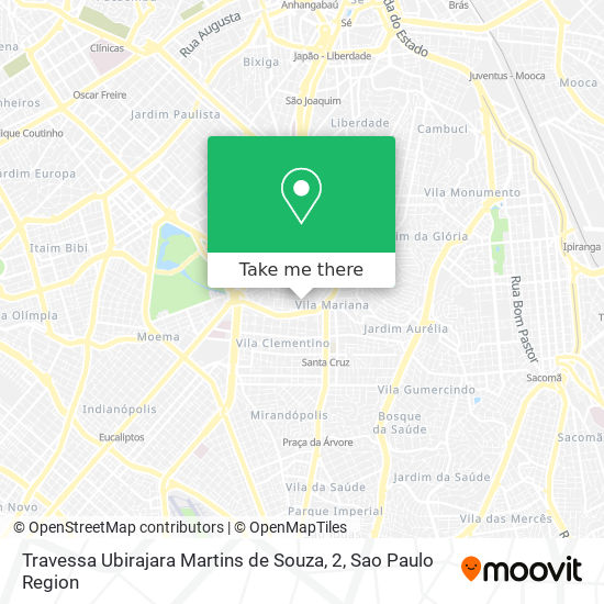 Mapa Travessa Ubirajara Martins de Souza, 2