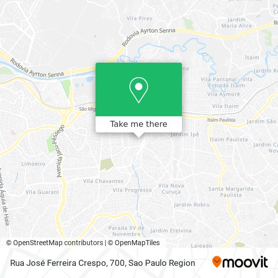 Mapa Rua José Ferreira Crespo, 700