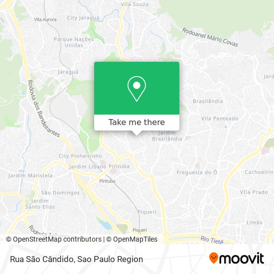 Mapa Rua São Cândido