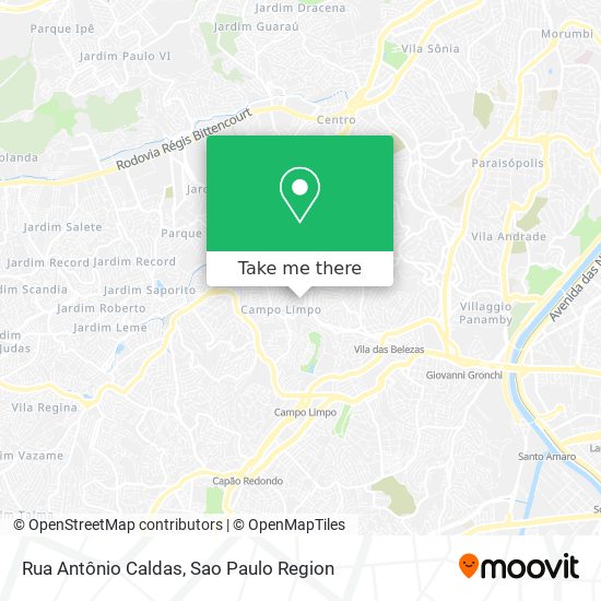 Rua Antônio Caldas map
