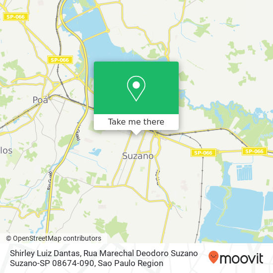 Mapa Shirley Luiz Dantas, Rua Marechal Deodoro Suzano Suzano-SP 08674-090