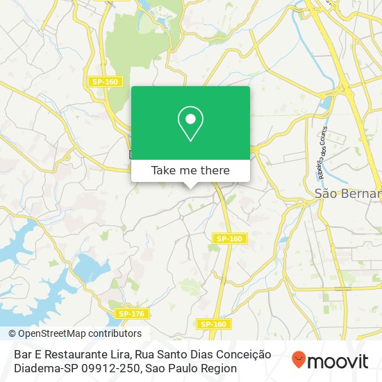 Bar E Restaurante Lira, Rua Santo Dias Conceição Diadema-SP 09912-250 map