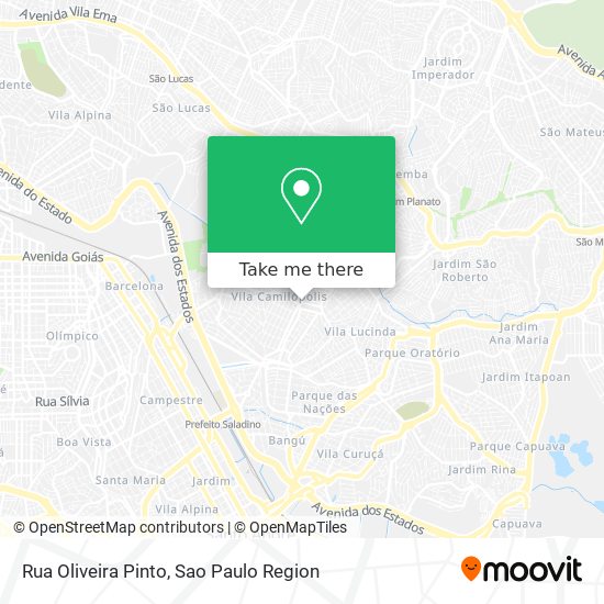 Mapa Rua Oliveira Pinto