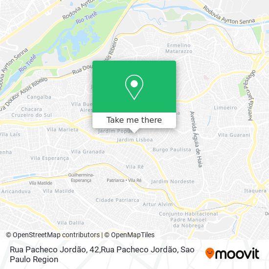 Mapa Rua Pacheco Jordão, 42,Rua Pacheco Jordão