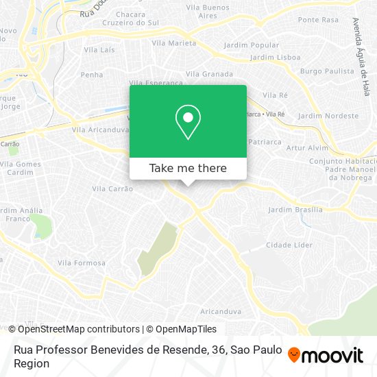 Rua Professor Benevides de Resende, 36 map