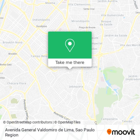 Mapa Avenida General Valdomiro de Lima