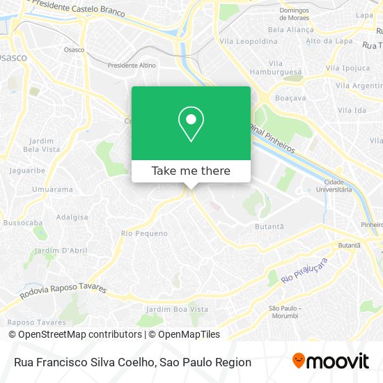 Mapa Rua Francisco Silva Coelho