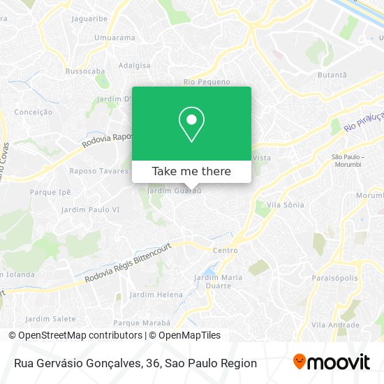 Rua Gervásio Gonçalves, 36 map