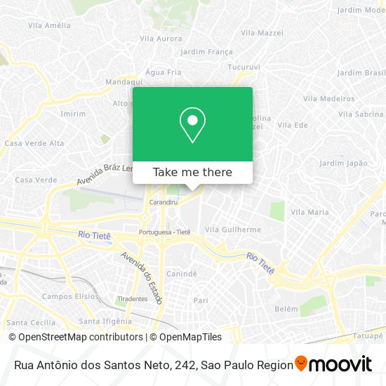 Mapa Rua Antônio dos Santos Neto, 242