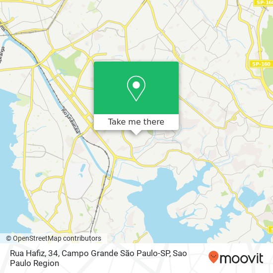 Mapa Rua Hafiz, 34, Campo Grande São Paulo-SP