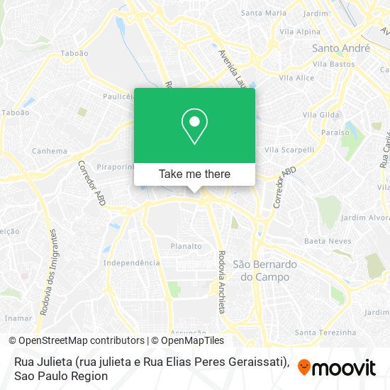 Rua Julieta (rua julieta e Rua Elias Peres Geraissati) map
