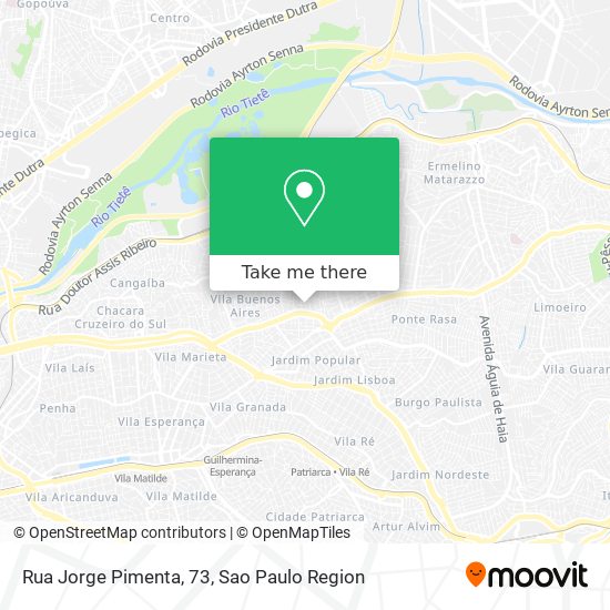 Mapa Rua Jorge Pimenta, 73