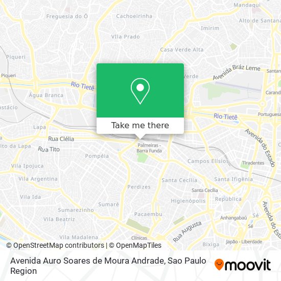 Mapa Avenida Auro Soares de Moura Andrade