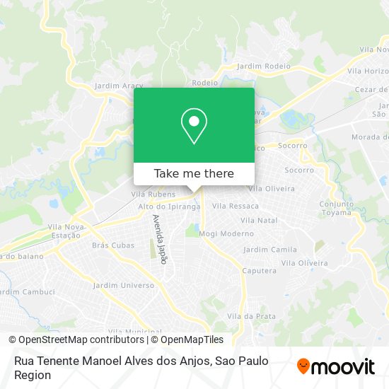 Mapa Rua Tenente Manoel Alves dos Anjos