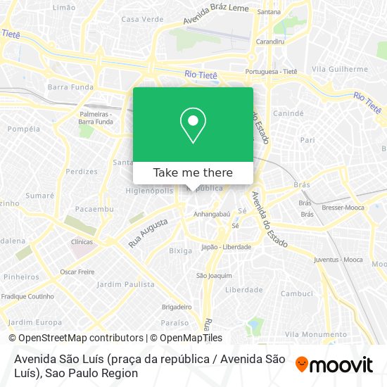 Avenida São Luís (praça da república / Avenida São Luís) map