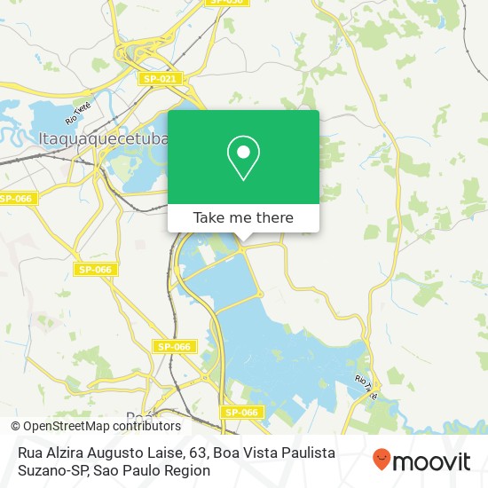 Mapa Rua Alzira Augusto Laise, 63, Boa Vista Paulista Suzano-SP