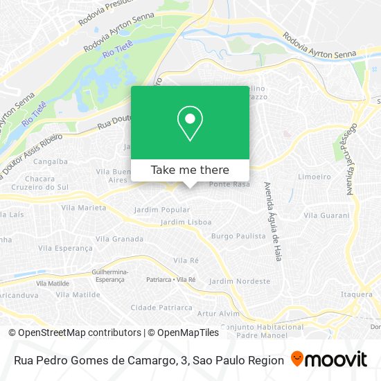 Mapa Rua Pedro Gomes de Camargo, 3