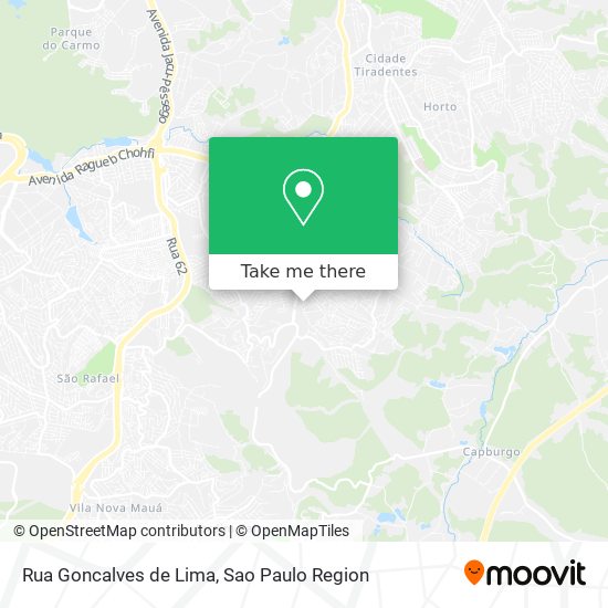 Mapa Rua Goncalves de Lima