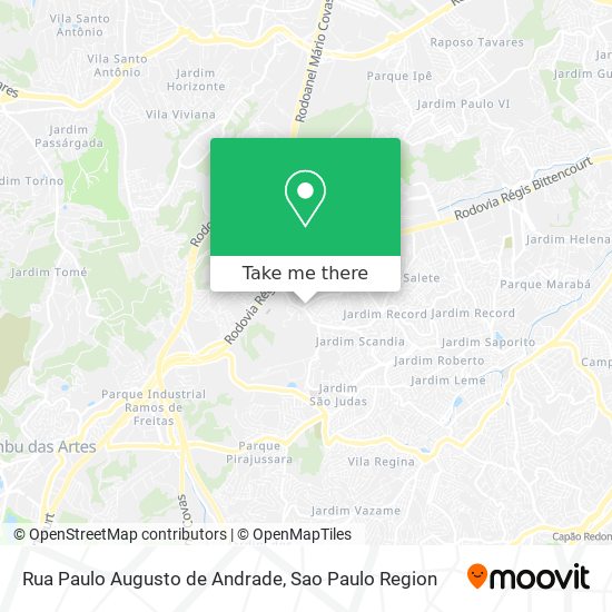 Mapa Rua Paulo Augusto de Andrade