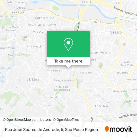Rua José Soares de Andrade, 6 map