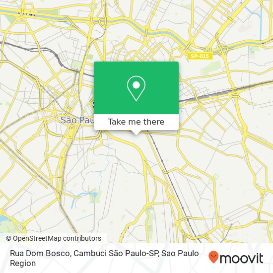 Rua Dom Bosco, Cambuci São Paulo-SP map