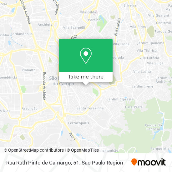 Mapa Rua Ruth Pinto de Camargo, 51